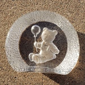[Nybro Sweden] Vintage Crystal Paperweight Decor